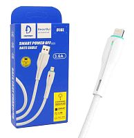 Кабель USB - Lightning DENMEN D16L 3.6A (белый) 1м