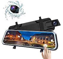 Автомобильный видеорегистратор зеркало 101 + камера (черный) FULLSIZE LCD