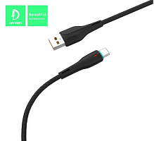 Кабель USB - TypeC DENMEN D16T 3.6A (черный) 1м