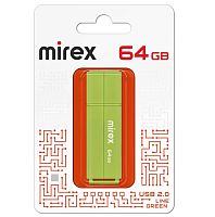 USB карта памяти 64ГБ Mirex Line Green (13600-FMULGN64)