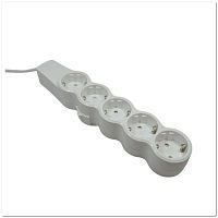Удлинитель сетевой POWER STRIP F05-8м, 5 розеток 8,0м, с заземлением (белый)