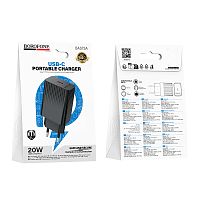 Сетевой адаптер питания BOROFONE BAS73A PD20W (черный)