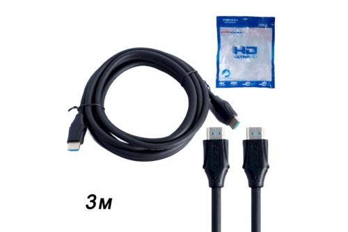 Кабель HDMI-HDMI 4K 2.0V H219 3м резиновый