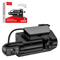 Автомобильный видеорегистратор HOCO DI07 2 камеры (черный)