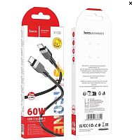 Кабель TypeC - TypeC HOCO X109 60W (черный) 2м