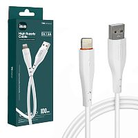 Кабель USB - Lightning IS X7 (белый) 1м