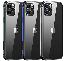 Чехол USAMS прозрачный с синими вставками case for iP14 Pro