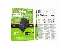 Сетевой адаптер питания HOCO CS94A PD 20W QC3.0 + кабель Type-C-Type-C (черный)