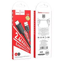 Кабель USB - Lightning HOCO X88 (черный) 1м