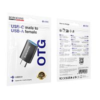 Переходник OTG BOROFONE BV26C USB - Type C USB 3.0 (черный)
