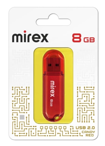 USB карта памяти 8ГБ Mirex Candy Red (13600-FMUCAR08)
