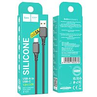 Кабель USB - TypeC HOCO X101 Silicone (черный) 1м