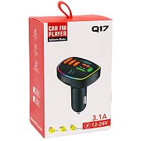 Автомобильный FM-трансмиттер - Q17 Bluetooth (черный) LED
