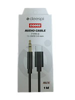 Аудио Адаптер Deespi CQ002 Type-C - 3.5mm AUX (черный)