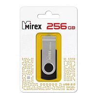 USB карта памяти 256ГБ Mirex Swivel Black (13600-FMURS256)