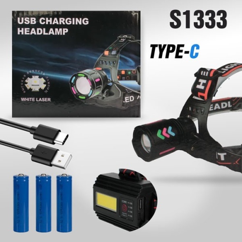 Налобный Светодиодный фонарь 8096 PM10-TG (S1333)