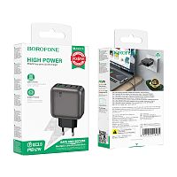 Сетевой адаптер питания BOROFONE BAS57A PD 67W QC3.0 3C 1USB (черный)