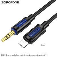 Аудио Адаптер BOROFONE BL20 Lightning - 3.5mm AUX (черный)