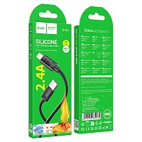 Кабель USB - Lightning HOCO X122 Silicone (черный) 1м