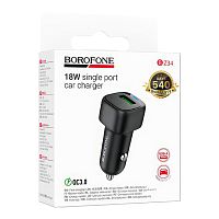 Автомобильный адаптер питания BOROFONE BZ34 QC3.0 (черный)