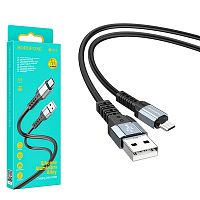 Кабель USB - Micro BOROFONE BX64 Silicone (черный) 1м