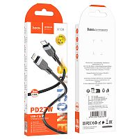 Кабель Lightning -TypeC HOCO X109 PD 20W Silicone (черный) 1м