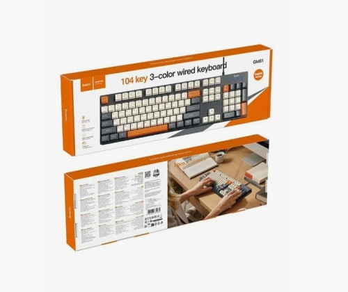 Клавиатура проводная HOCO GM61 USB (серый)