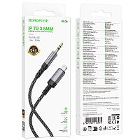 Аудио Адаптер BOROFONE BL24 Lightning - 3.5mm AUX (серый) мятая упаковка