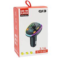 Автомобильный FM-трансмиттер - Q13 Bluetooth (черный) LED