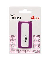 USB карта памяти 4ГБ Mirex Line White (13600-FMULWH04)
