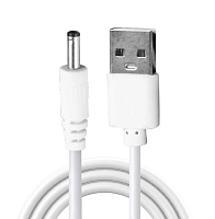 Кабель USB USB = 3,5 х 1,35 1m (белый)