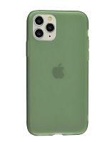 Чехол UltraThin на iPhone 11 Pro matte (прозрачный-зеленый)