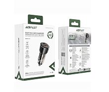 Автомобильный адаптер питания ACEFAST B12 USB C/USB A 60W (черный)
