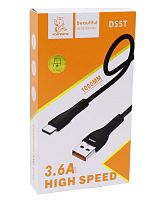 Кабель USB - TypeC DENMEN D55T 2.4A (черный) 1м