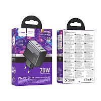 Сетевой адаптер питания HOCO CS75A PD 70W 2C1A (черный)