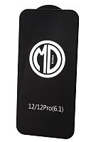 Защитное стекло утолщенное MD iPhone 12/12Pro (черный) 