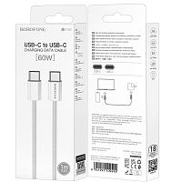 Кабель TypeC - TypeC BOROFONE BX103 60W (белый) 1м
