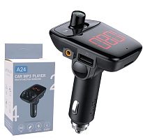 Автомобильный FM-трансмиттер - A24 Bluetooth (черный)