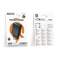 Сетевой адаптер питания BOROFONE BAS72A QC 3.0 (черный)