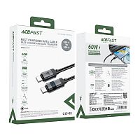 Кабель TypeC - TypeC ACEFAST C15-03 Display (черный) 1.2м