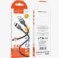 Кабель USB - Lightning HOCO X109 Silicone (черный) 3м мятая упаковка