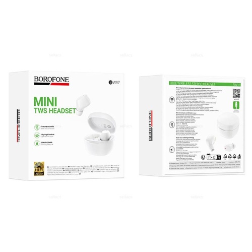 Беспроводные наушники TWS BOROFONE BW97 (белый) фото 2