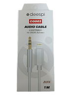 Аудио Адаптер Deespi CQ003 Lightning - 3.5mm AUX (белый)