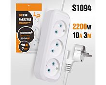 Сетевой фильтр LP SF518 без переключателя (белый) 3м