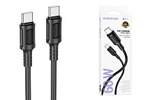Кабель TypeC - TypeC BOROFONE BX111 60W (черный) 1м