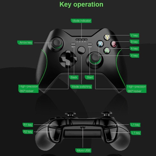 Геймпад для XBOX One 2.4Ghz беспроводной (черный)  фото 5