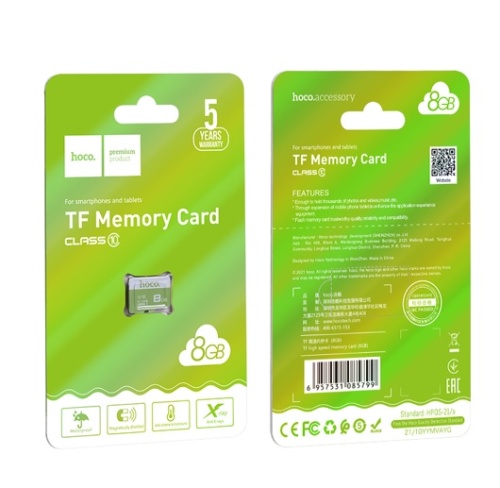 Micro SDHC карта памяти HOCO 8ГБ Class 10