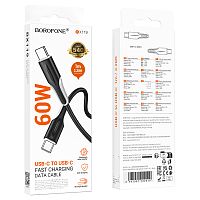 Кабель TypeC - TypeC BOROFONE BX119 60W (черный) 1м, мятая упаковка