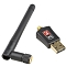 Wi-Fi адаптер с антенной 600Mbps 802.11n