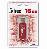 USB карта памяти 16ГБ Mirex Elf Red (13600-FMURDE16)